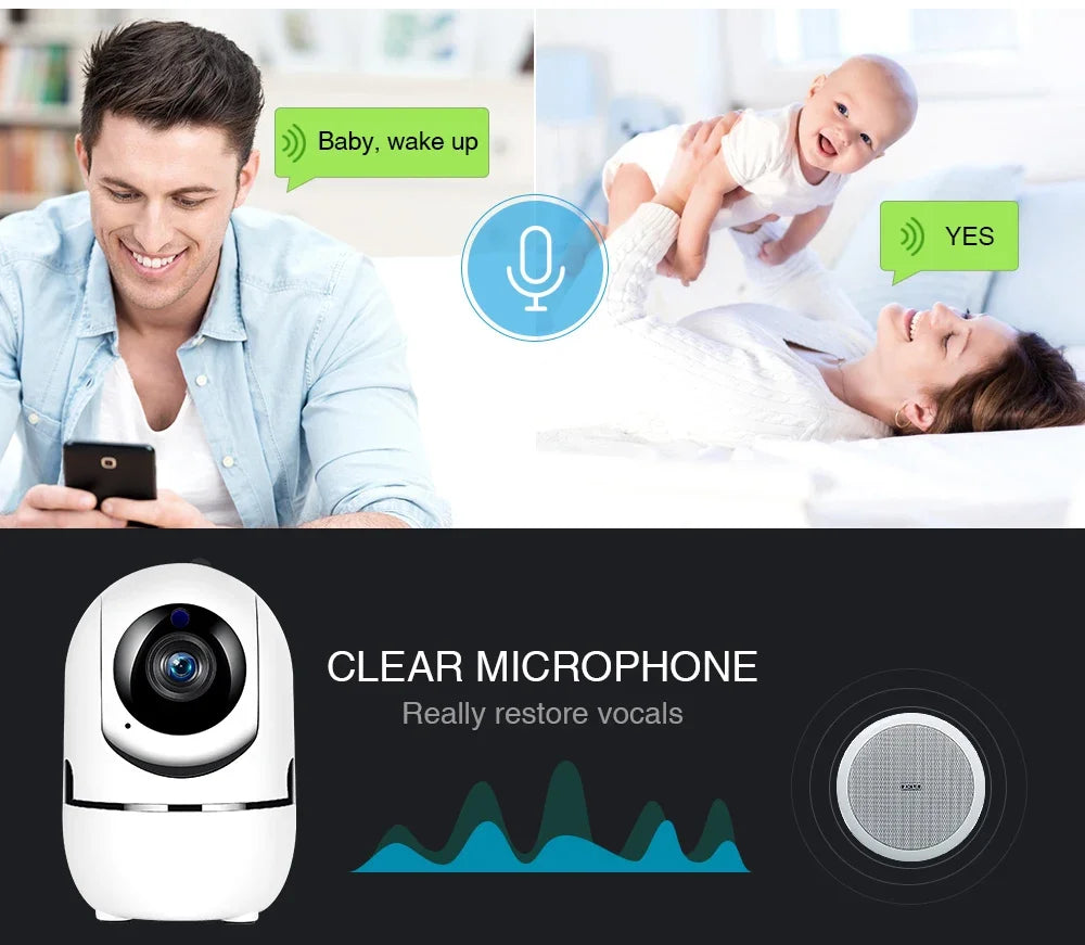 Wifi IP Security Camera Camera Smart Home Auto Tracking Ptz optical zoom Full Night Vision Network Wireless CCTV Video