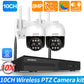 4K 8MP WiFi Security Camera System Kit Wireless CCTV System 10CH NVR Outdoor PTZ Two-Way Audio Video Surveillance Cameras P2P