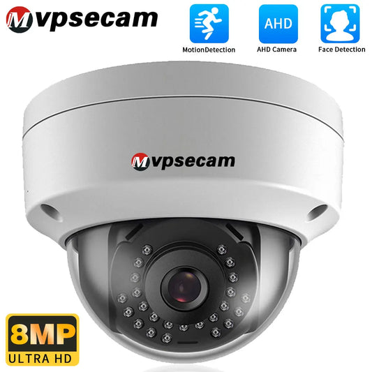 4K 8MP Wired CCTV Analog Security Surveillance Camera Outdoor Waterproof Face Detection Xmeye AHD Metal Dome Surveillance Camera
