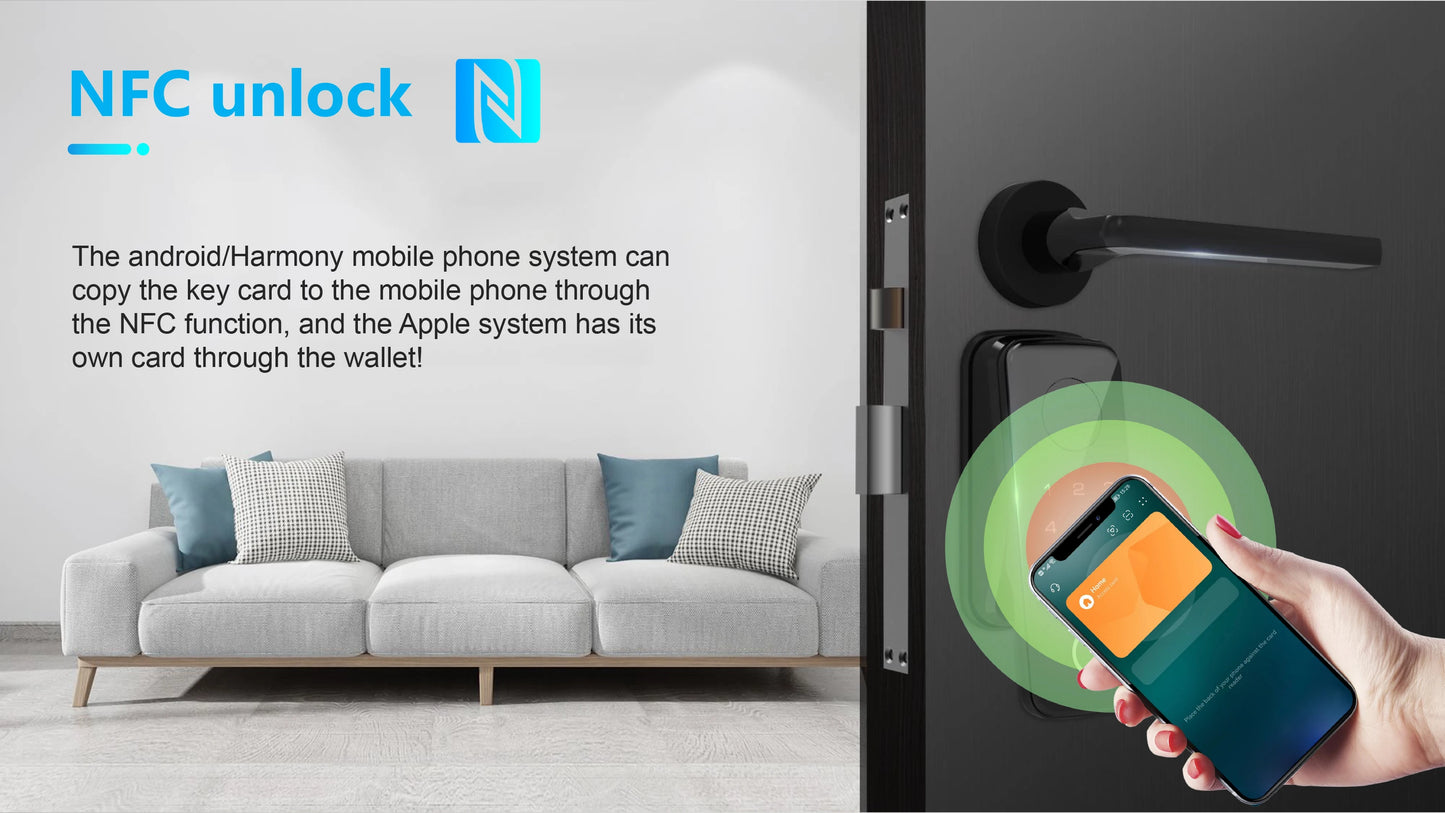 Easy Replacement Cylinder Smart Lock APP TTlock Bluetooth Fingerprint Password NFC Unlock Auto Lock/ Unlock With Battery Z-18