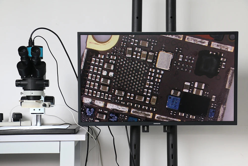 48MP 2K 4K HDMI USB Electronic Industrial Video Microscope C mount Camera For PCB Soldering Jewelry Trinocular Stereo Microscope