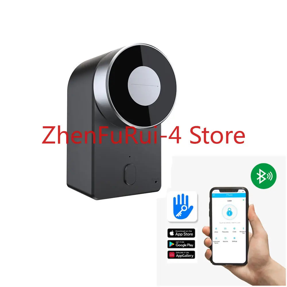 Smart Door Lock with Tuya App Aluminum Bluetooth Smartlock for Glass Aluminum and Wood Door Smartphone Compatible