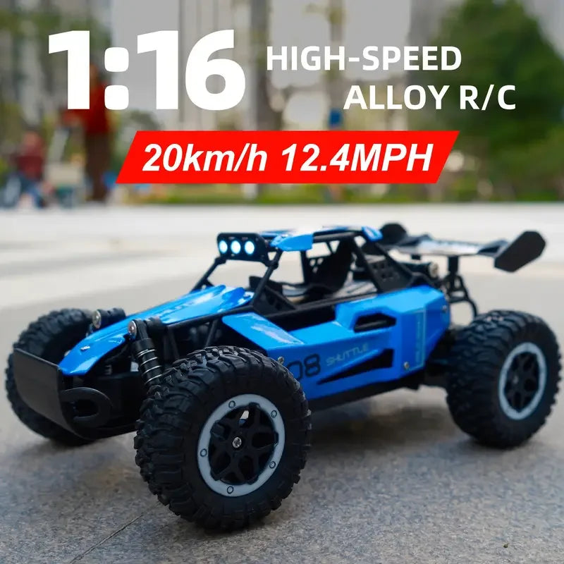 RC Cars Remote Control Car 2.4GHz 20KM/H High Speed RC Car 1:16 Off-Road Monster Truck with LED Bodylight Birthday Gift for Boys