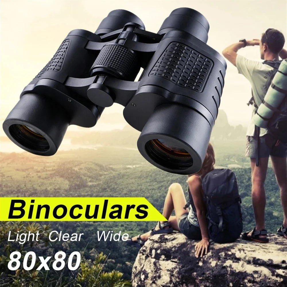 Binoculars 80X80 Long Range 15000m HD High Power Telescope Optical Glass Lens Low Light Waterproof For Hunting Camping Sports