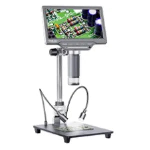 TOMLOV USB Digital Microscope 7 Inch Large Color LCD Screen Inspection DM201 SE 12MP 1-1200X Continuous Amplification Magnifier