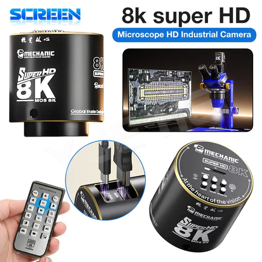 MECHANIC MOS 8K Microscope HD Industrial Camera Video 41 Million Pixels Microscope Camera for Electronics PCB Soldering Repair