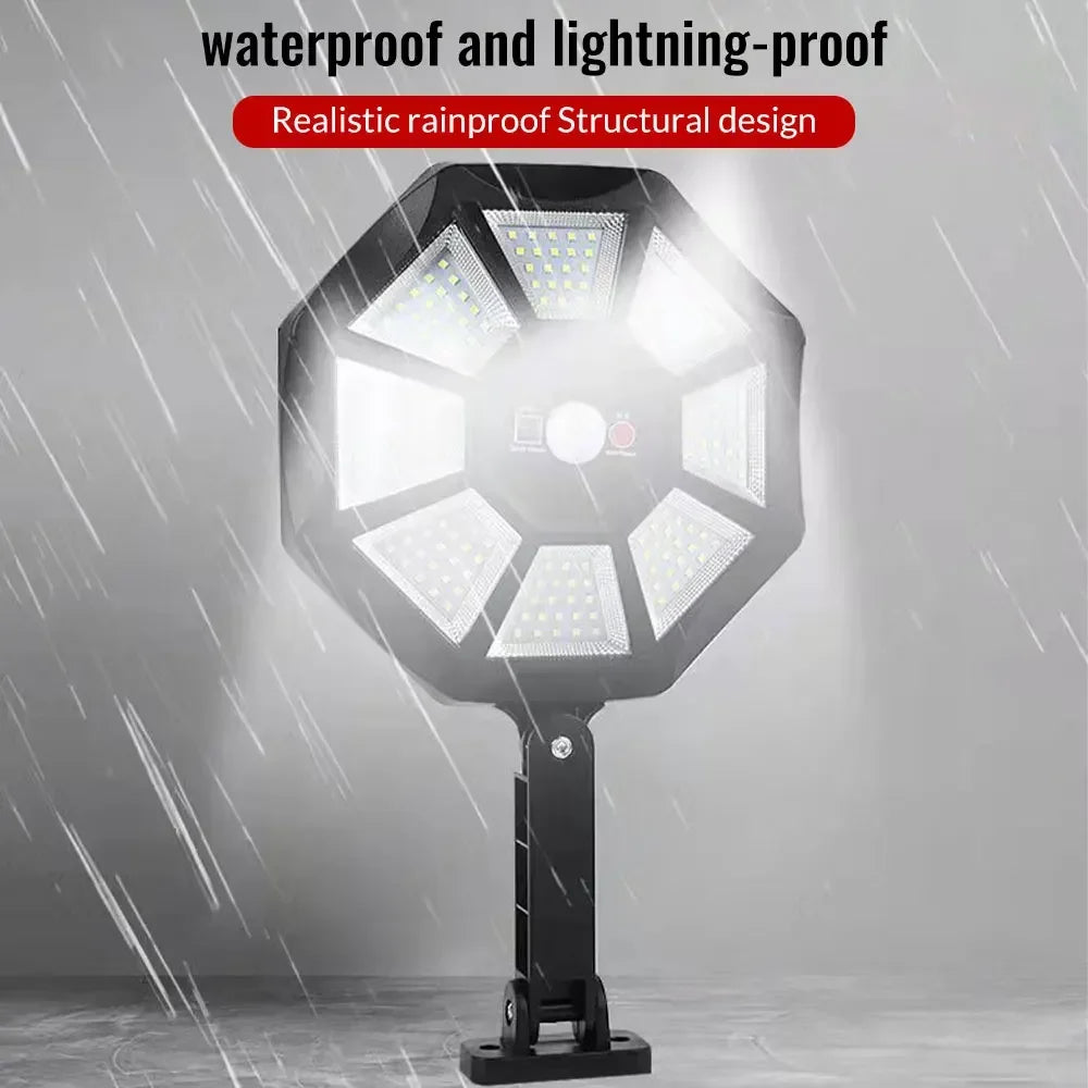 168 LED Solar Lights 12h Lighting Security Flood Lights Outdoor Motion Sensor Waterproof Garden Yard Street Lamp Waterproof