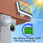 Solar Security Cameras Wireless Outdoor 4MP HD WiFi 4G Outdoor Wireless Video Camera 3.5W Solar Panel 9000 mAh Battery Powered