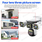 10K 20MP Three Screen Home Security WiFi Cam 360° PTZ 10X Zoom CCTV Wireless Surveillance IP Cam Security Protection Video Cam