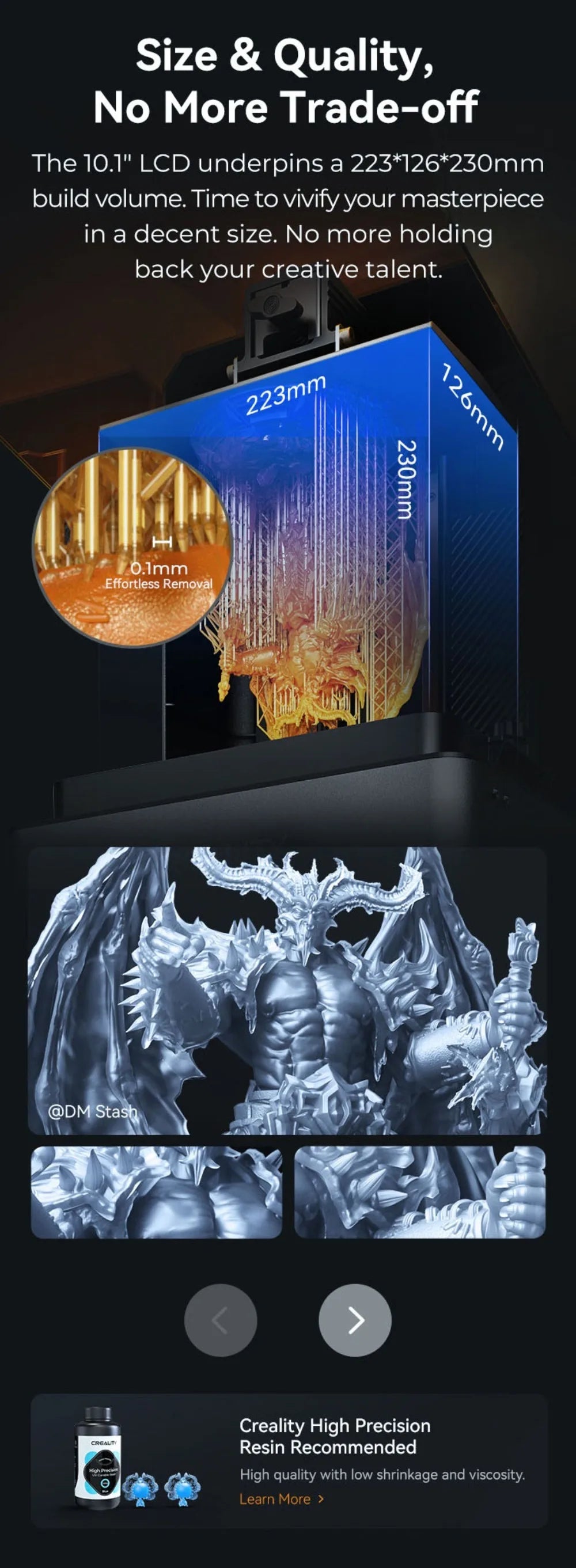 CREALITY Original HALOT-MAGE S Resin 3D Printer 14K 13320*5120px Mono LCD 10.1" Printing 150mm/H Hyper-Speed 4.3" Touch Screen