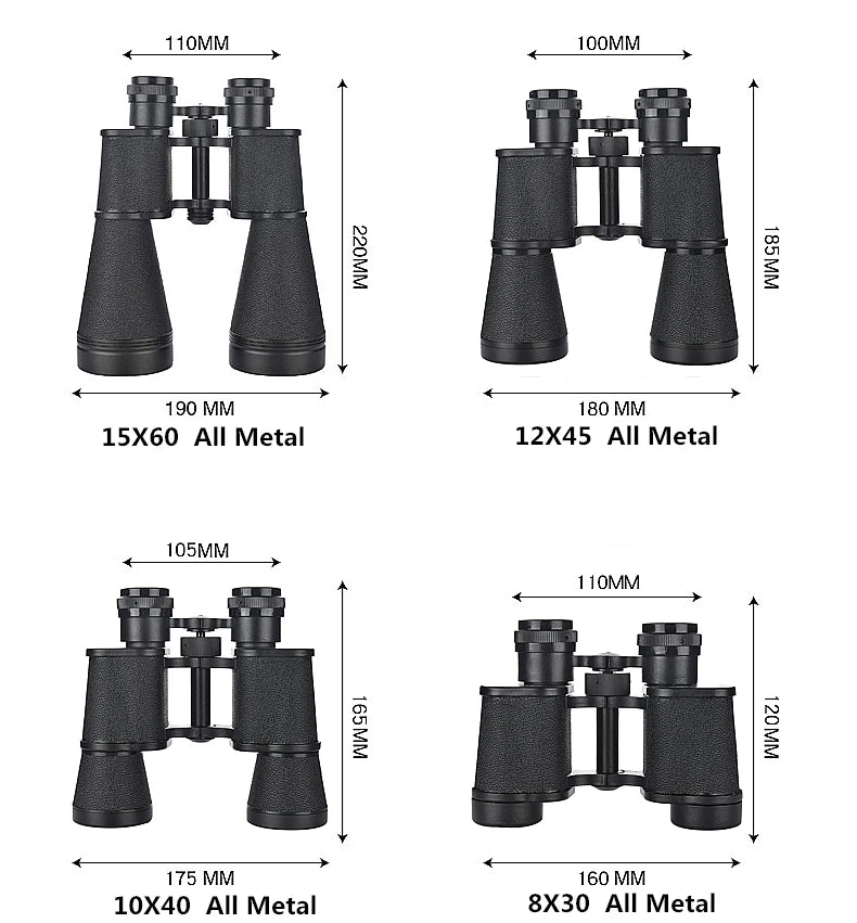 Professional Binoculars Baigish 8x30 10x40 10x50 12x4515x60 20x50 8-24x40 Powerful Military Telescope Long Range Monocular BAK4