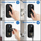 Smart Deadbolt Lock with Keypad, Fingerprint Door Lock, Keyless Entry Door Lock Door Auto Digital Electronic Lock for home
