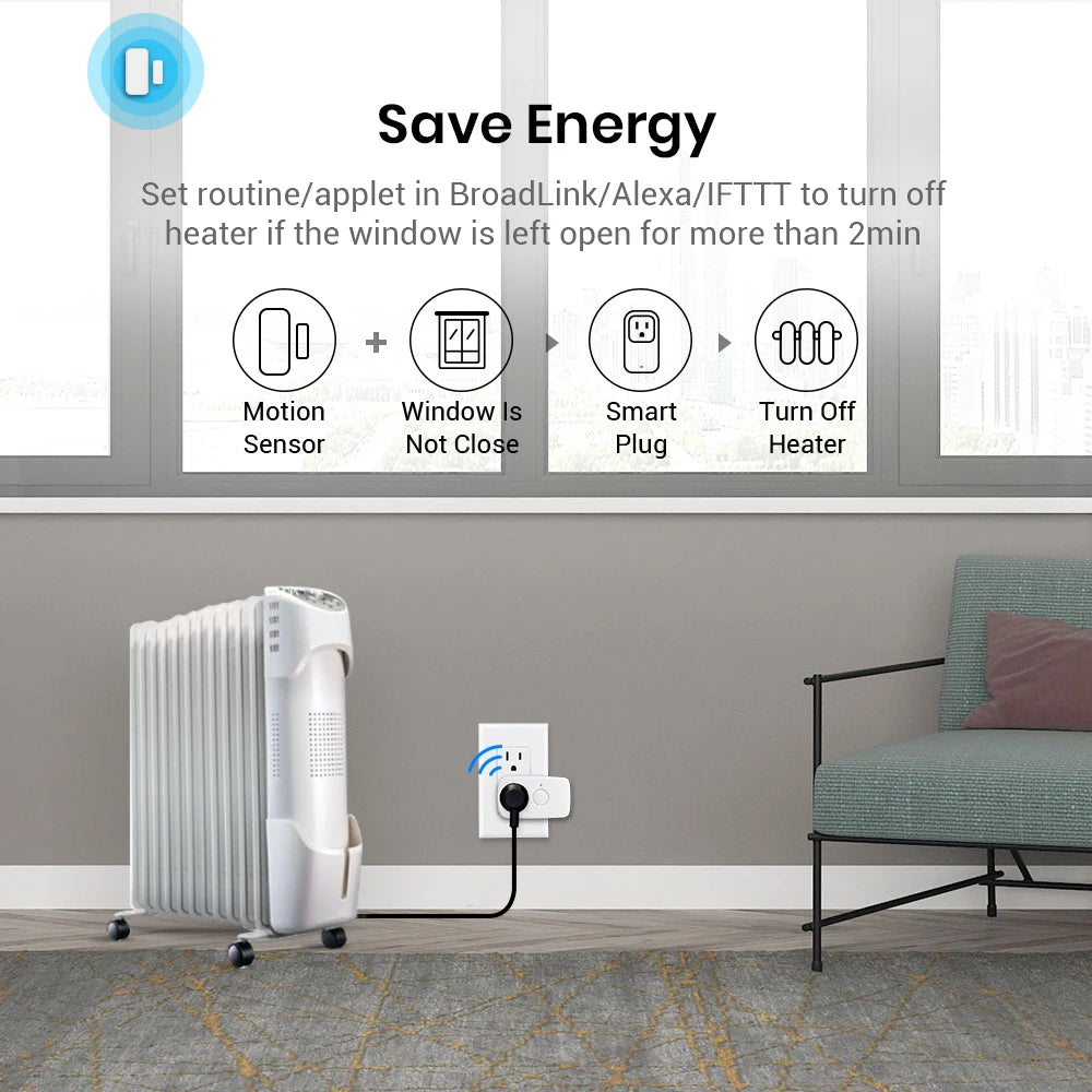 Broadlink DS4 Smart S3 Door Sensor  Open / Closed Detectors Smart Life Compatible With Alexa