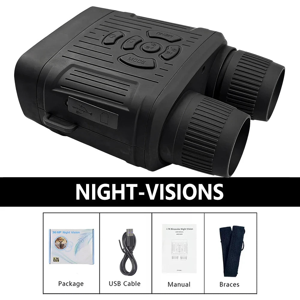 2.7K Night Vision Binocular Telescope 10x Digital Zoom Infrared Night Vision Device Telescope For Hunting Camping Video Record