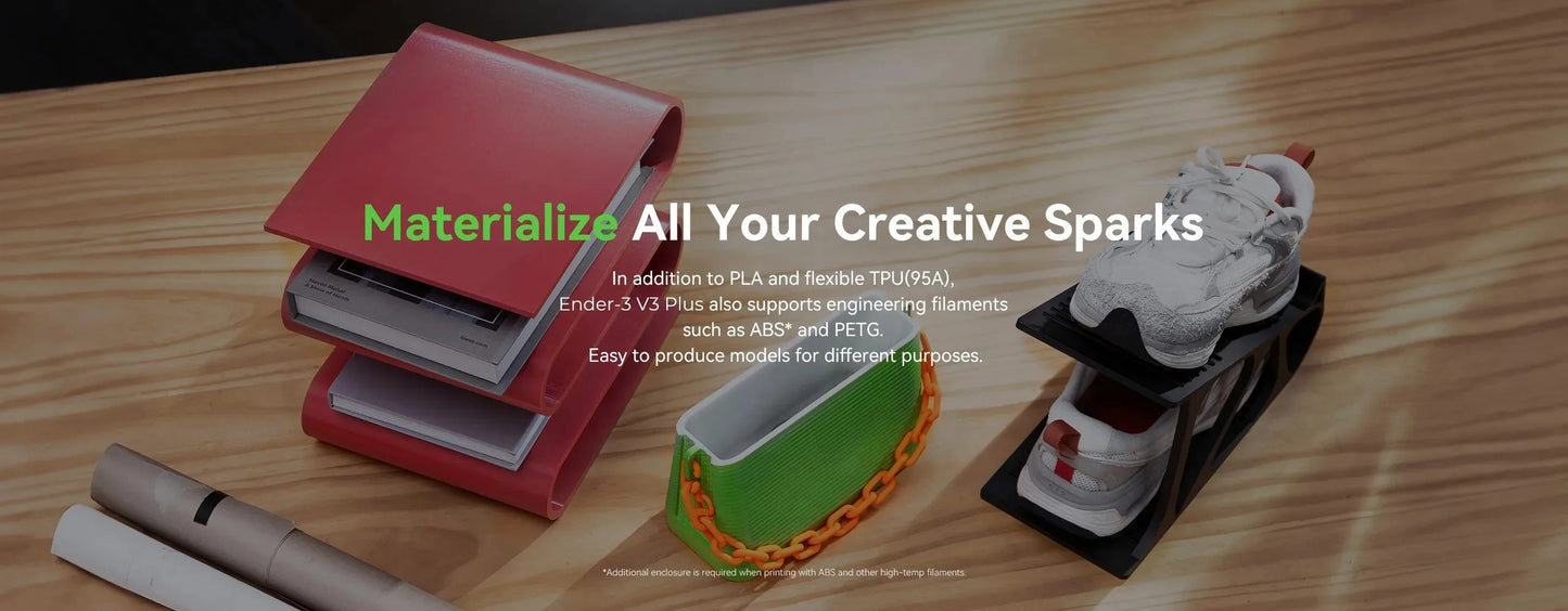 Creality Ender-3 V3 Plus 3D Printer 300x300x330mm Print Size 600mm/s Direct Extruder Stable Y-axis Dual Motors&Support Rods