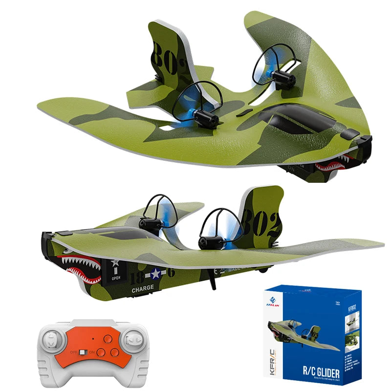 RC Plane 2.4G Remote Control Airplane Flying Model Glider With LED Lights Aircraft Foam Planes RC Toys For Children Gifts