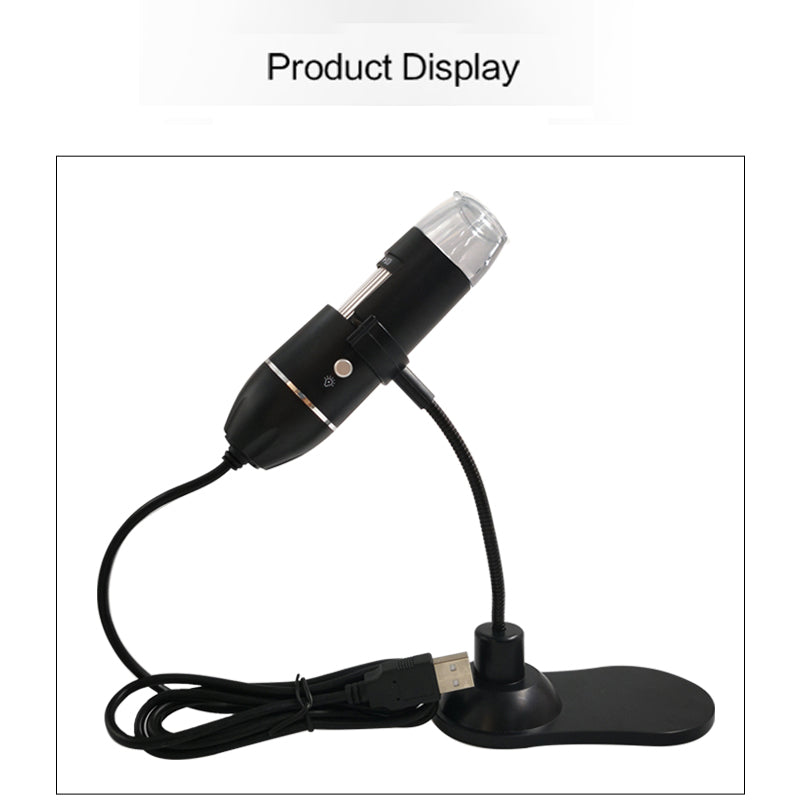 1600X 1000X USB Microscope Handheld Portable Digital Microscope USB Interface Electron Microscopes with 8 LEDs with Bracket