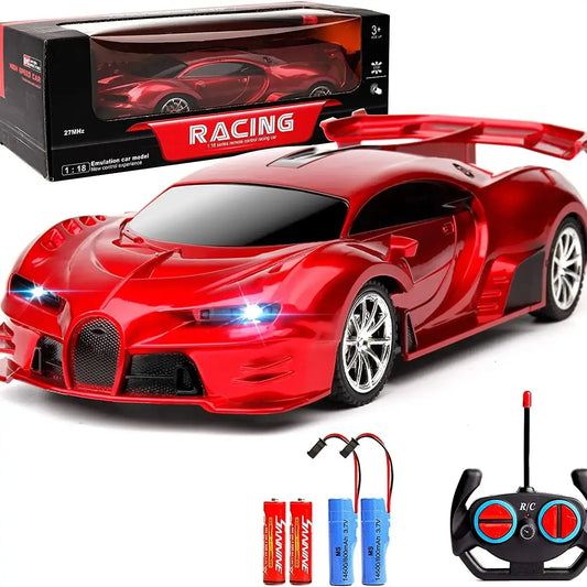 1:18 RC Car With Led Light 2.4G Radio Remote Control Cars Sports High-speed Drift Car Boys Toys For Childrens Birthday Gift