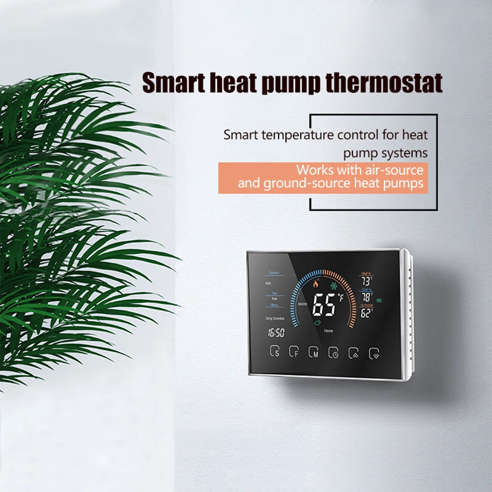 WiFi Smart Thermostat Temperature Controller Programmable Touch Control Mobile APP Voice Control Compatible with Alexa Home