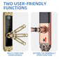 Smart Home Digital Lock Electronic Fingerprint Smart Lock European Home Indoor Door Handle Lock Golden Red Brown Tuya TTlock
