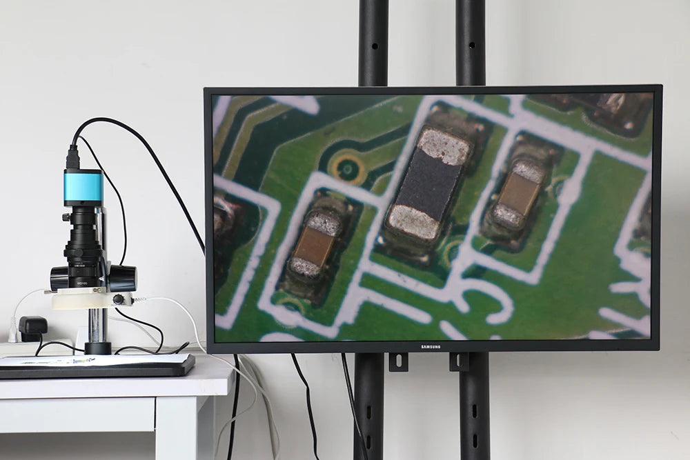 48MP 2K 4K HDMI USB Electronic Industrial Video Microscope C mount Camera For PCB Soldering Jewelry Trinocular Stereo Microscope