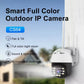 Security Camera System WiFi Camera Wireless Outdoor Full Color Night Vision Video Surveilliance with Smoke Alarm Detection