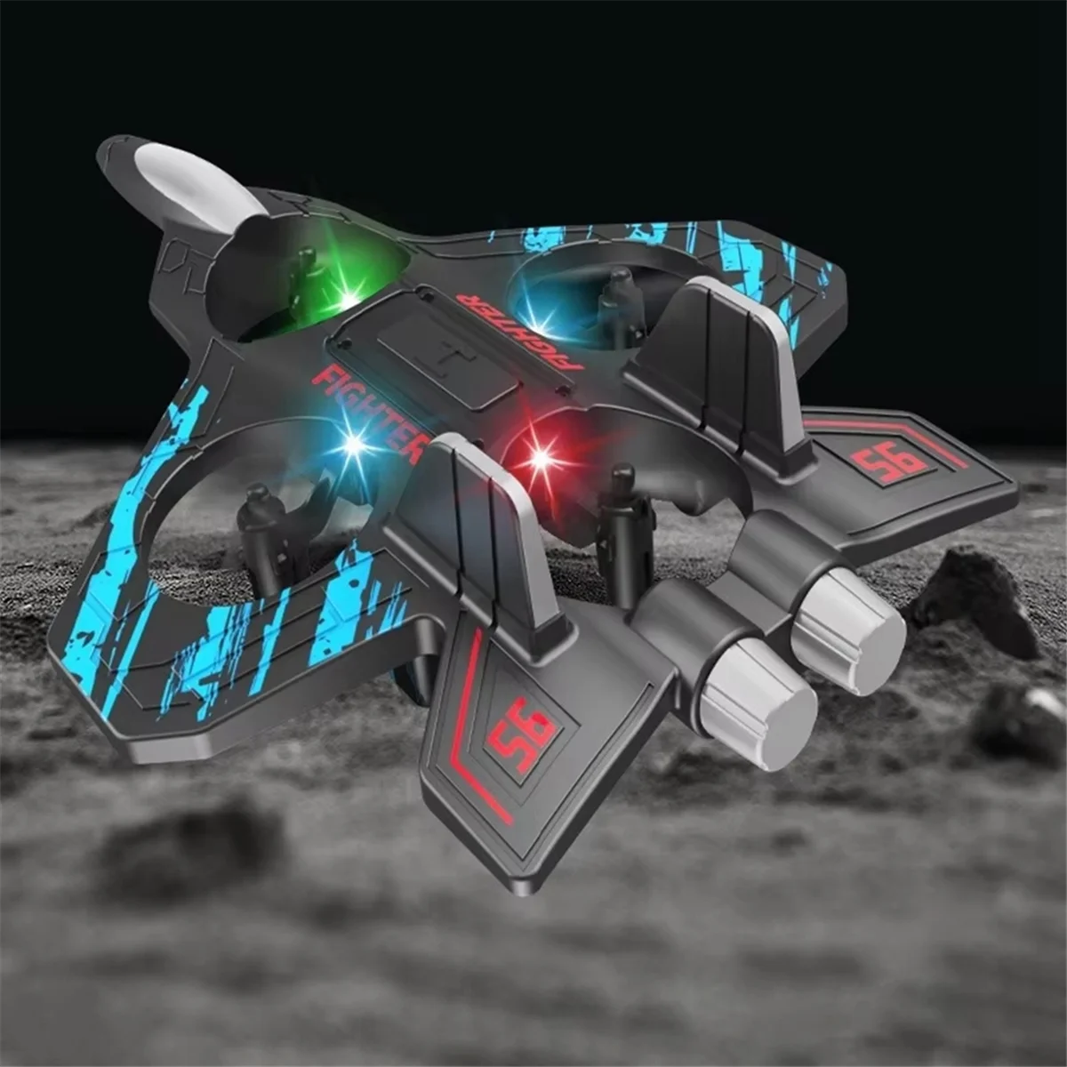 BAAU RC Plane 2.4G Remote Control Aircraft Six EPP Foam with LED Indoor and Outdoor Simple Flying Toy Kids Gift Blue