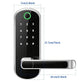 Smart Fingerprint Door Lock App Remote Control Keyless WIFI Digital Touchscreen Lock IP67 NFC Waterproof with 2 IC Cards