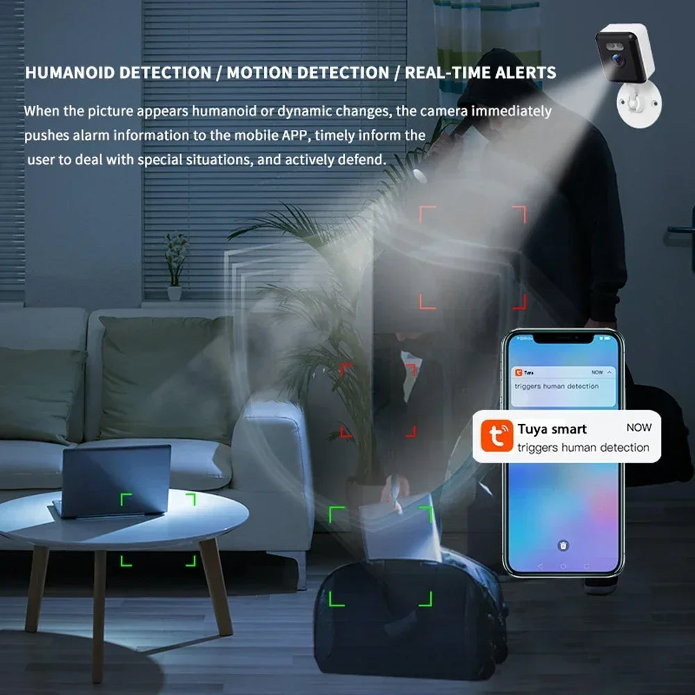 Wifi Wireless Security CCTV Camera 5MP Indoor Mini video Surveillance Camera Motion Detection Smart Life Baby Monitor Tuya Smart