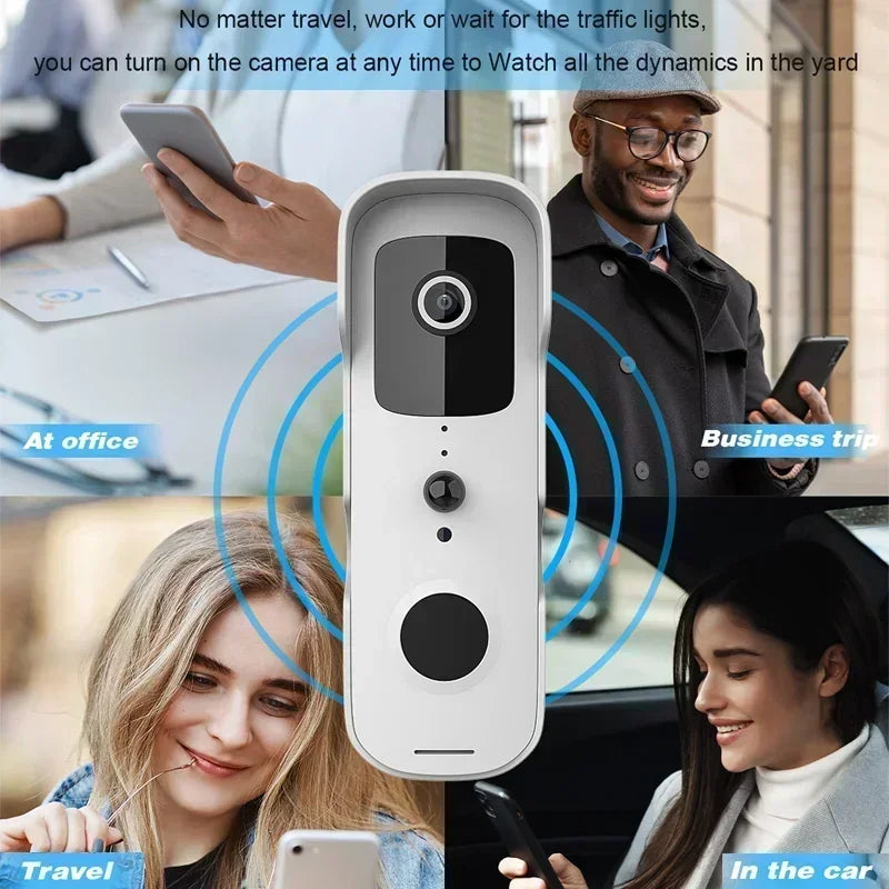 New Smart Video Doorbell Waterproof Night Vision Door Viewer 1080P FHD Camera Digital Visual Intercom WIFI 2.4G Tuya Door Bell