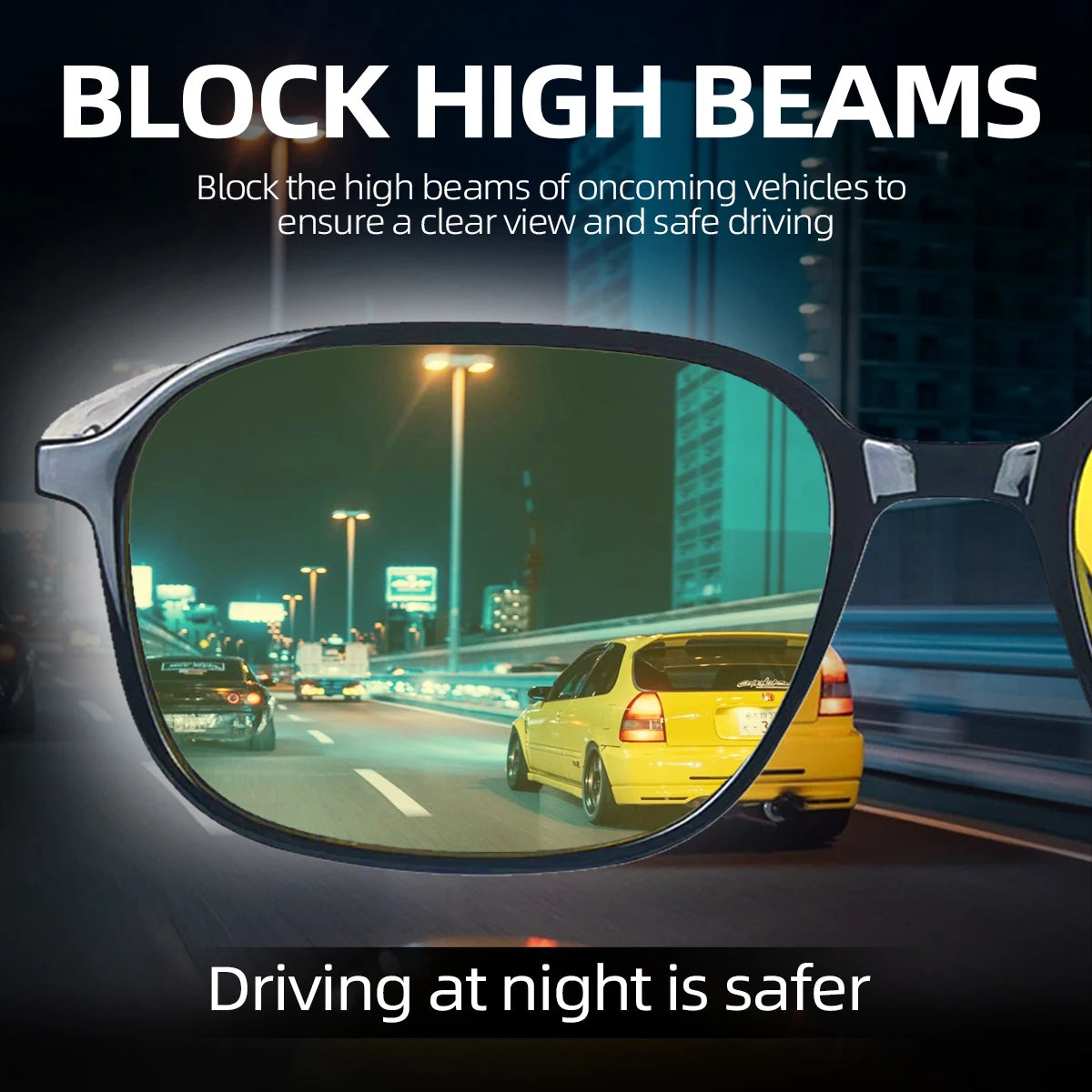 SHINU Myopia Night Vision Glasses Man Night Driving Glasses Women 80% Blocking Blue Light Lenses for Office Working TR90 Eyewear