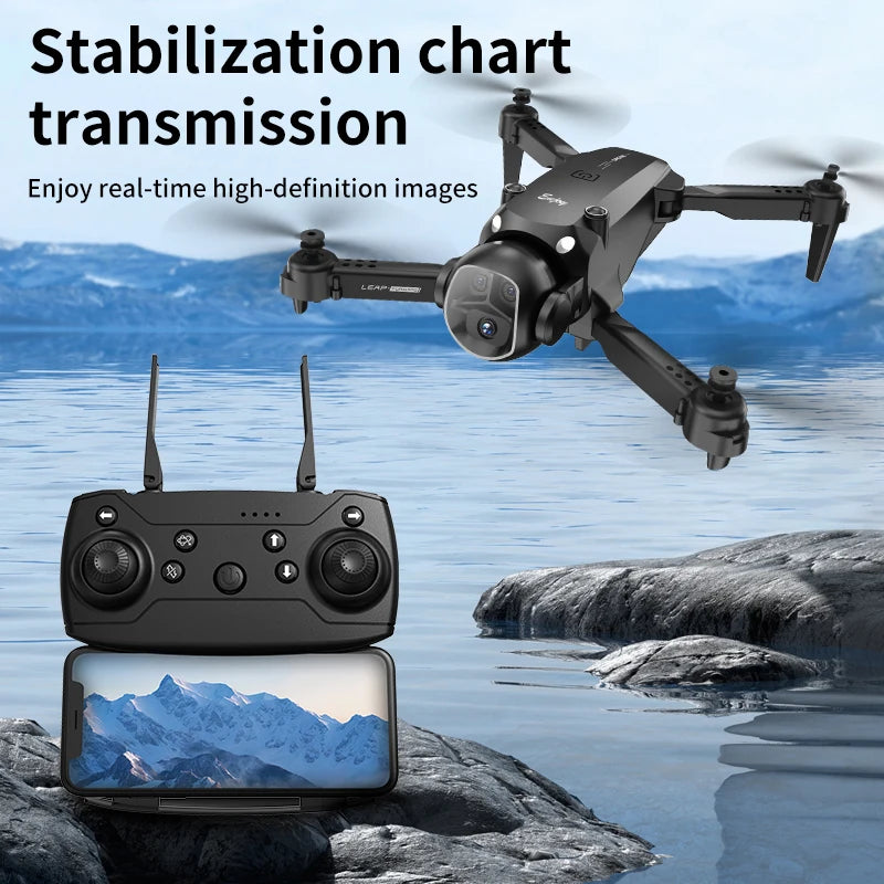 Foldable Four - Axis Drone with 360° Roll Feature - Dual Camera, Optical Flow Hover, Six - Axis Gyroscope & One - Click Landing