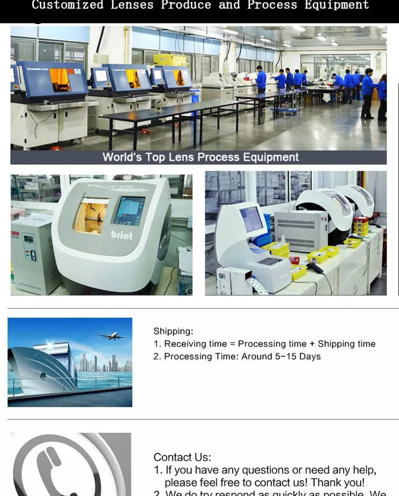 1.56 Anti-Blue Ray Single Vision Aspheric Optical Lenses Prescription Vision Correction Computer Reading Lens for women and men