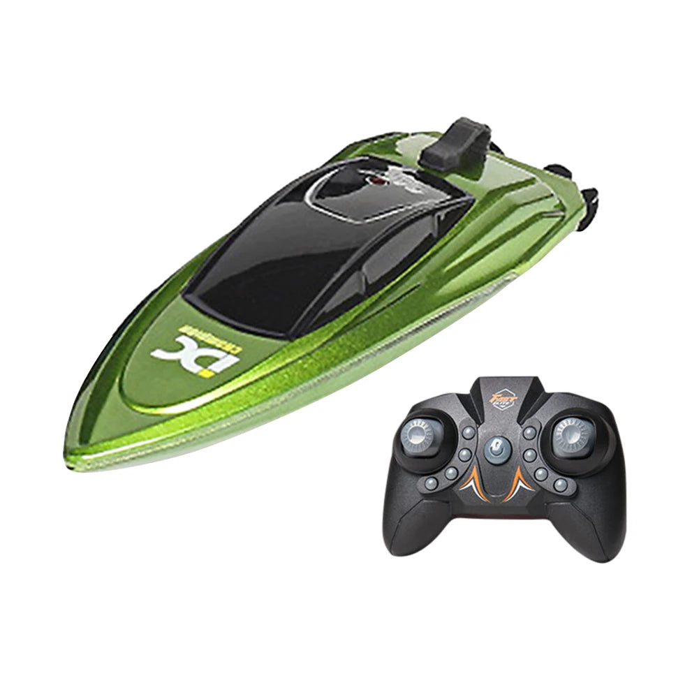 Mini RC Boat 5km/h Radio Remote Controlled High Speed Ship with LED Light Palm Boat Summer Water Toy Pool Toys Models Gifts