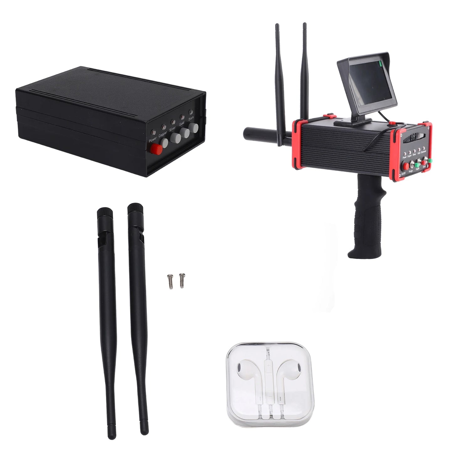 Metal Detector Underground Metal Scanner High Definition Screen Treasure Finder for Gold Silver Copper Copper Scanner