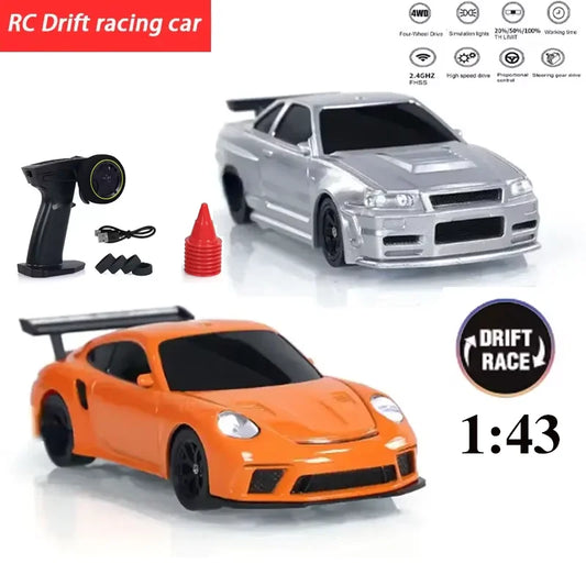 2.4G RC Drift Car 1:43 4WD Remote Control Car High Speed Four Wheel Drive Radio Controlled Mini Racing Car Model Boys Toys Gifts