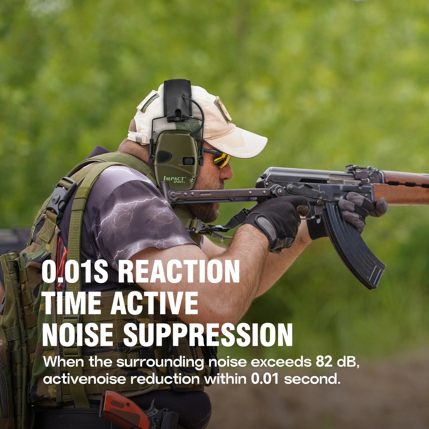 New Electronic Shooting Headset Headphones for Hearing Protection Ear Protector Noise Reduction Active Hunting Earmuffs