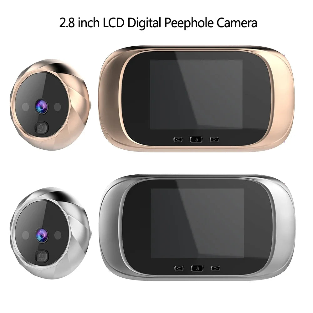 Digital LCD 2.8inch Video Doorbell Peephole Viewer Door Eye Monitoring Camera 90 Degree Doorbell Motion Detection Eye