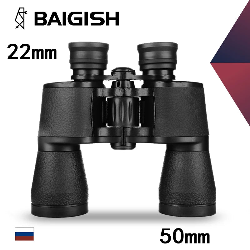 Professional Binoculars Baigish 8x30 10x40 10x50 12x4515x60 20x50 8-24x40 Powerful Military Telescope Long Range Monocular BAK4