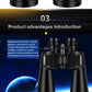 BORWOLF Large Objective lens 20-60X70 Binoculars FMC Optical High Power Hunting Birdwatching Telescope Fo rMoon Watching