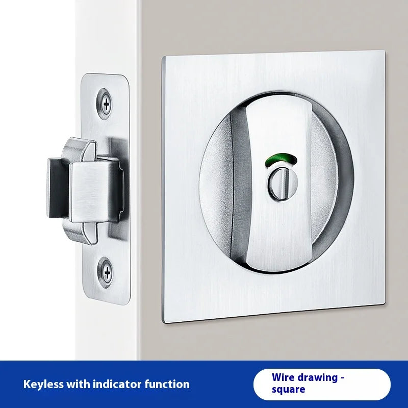 Slider door lock; square sliding door lock for home bedroom and bathroom with double hooks