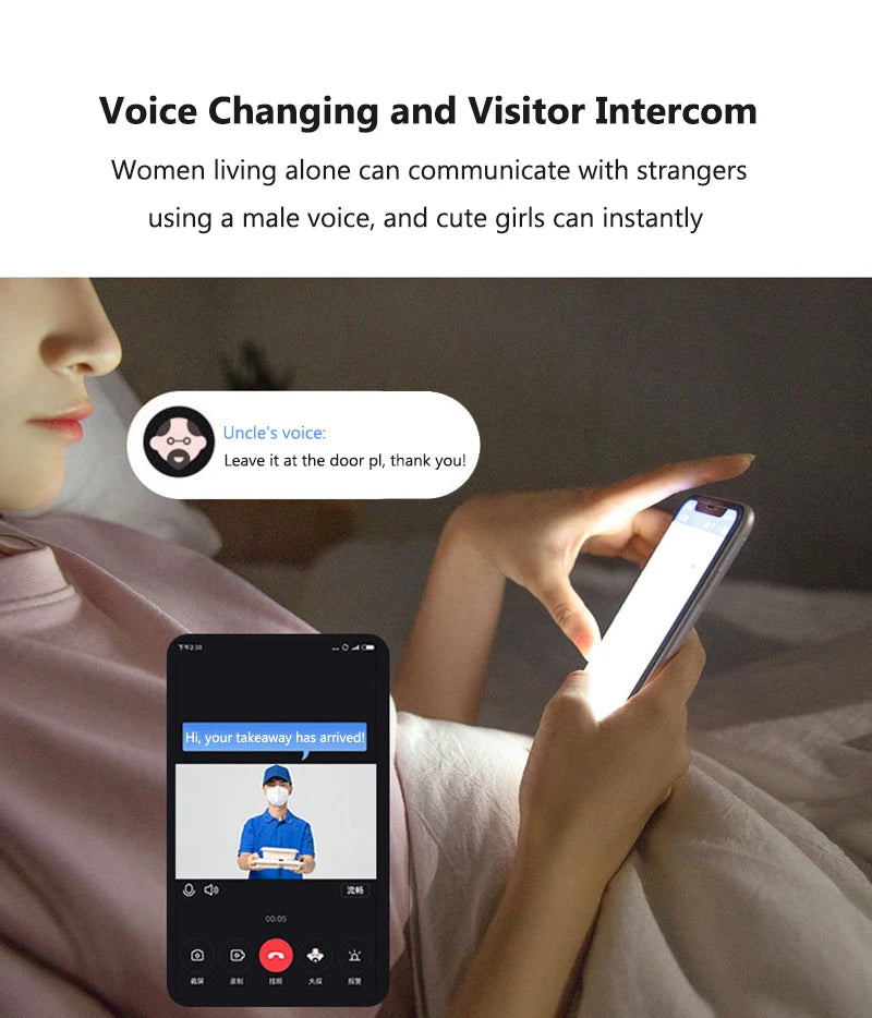 WIFI Video Doorbell HD Camera Night Vision Wireless Smart Home Security Door Bell Two Way Intercom Voice Change For Home