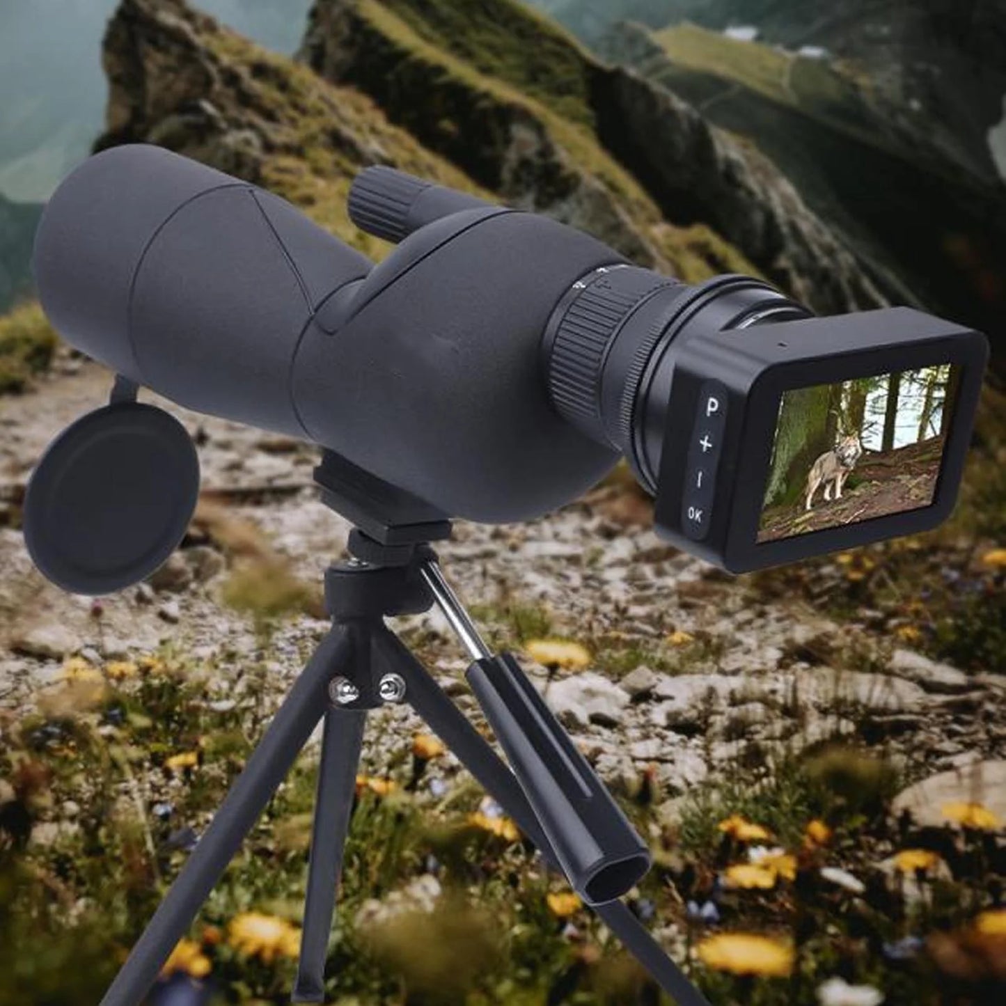 Telescope Electronic Eyepiece 4K Electronic Eyepiece Color Display Screen for Bird Watching for 22mm‑46mm Optical Telescopes