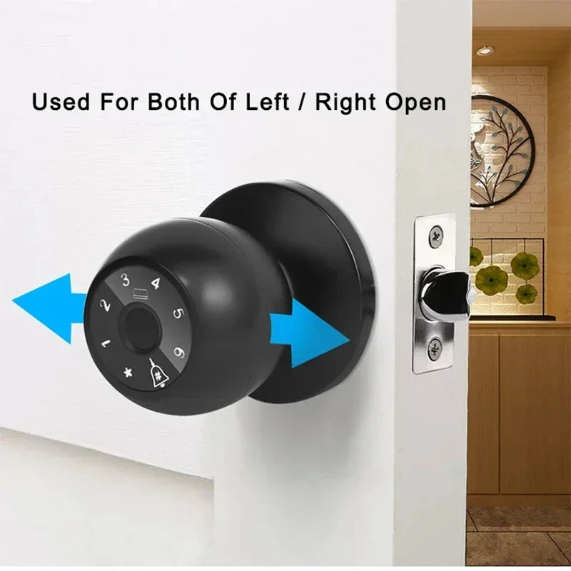 smart home lock frigerprint door lock digital bedroom door lock smart door handle electronic  Keyless Thumbprint Entry tuya