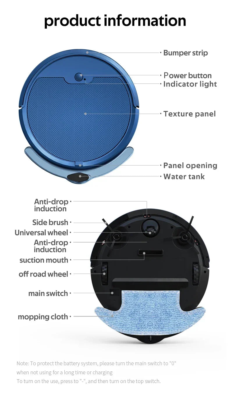 Automatic Sweeping Robot Vacuum Cleaner APP Control Water Tank Sweep and Wet Mopping Vacuum Clean For VIP Customers DropShipping