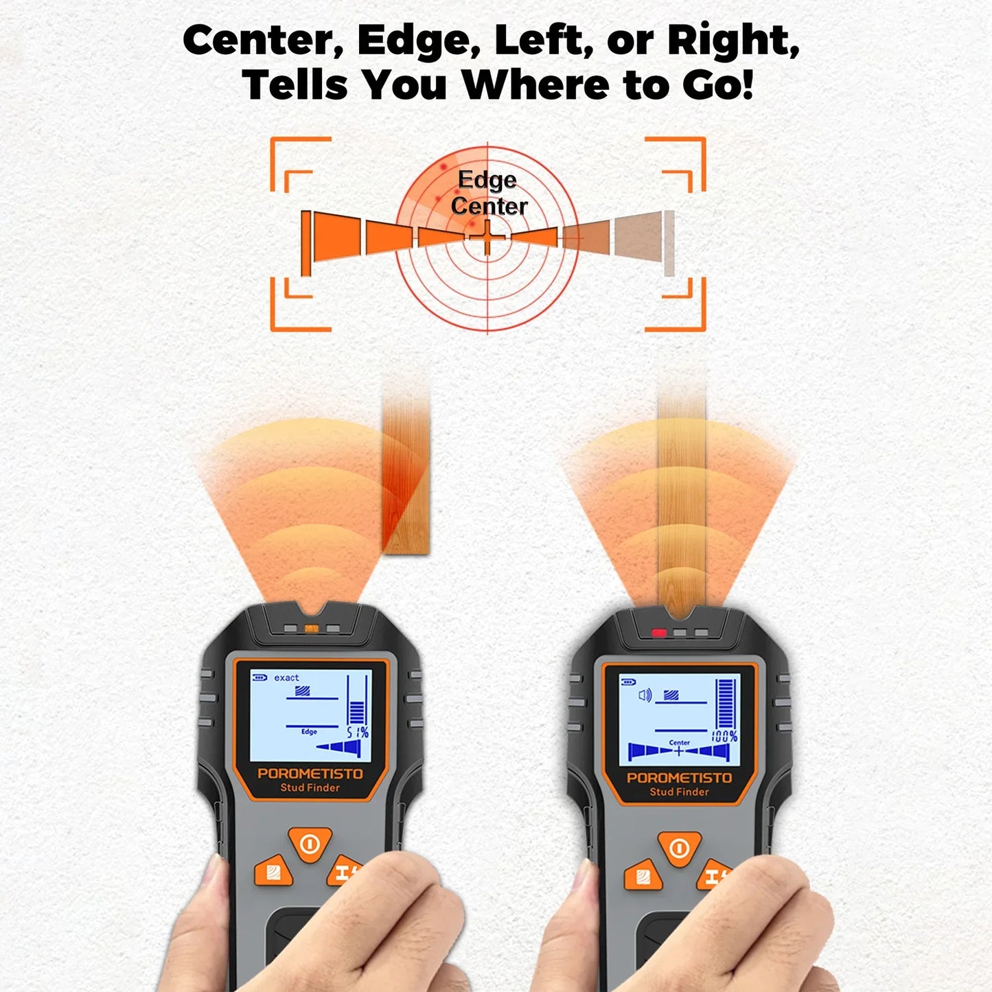 Multifunctional Handheld Metal Detector Stud Wood Finder Electronic Wall Detector Finders Wood Metal Cable Measuring Instrument