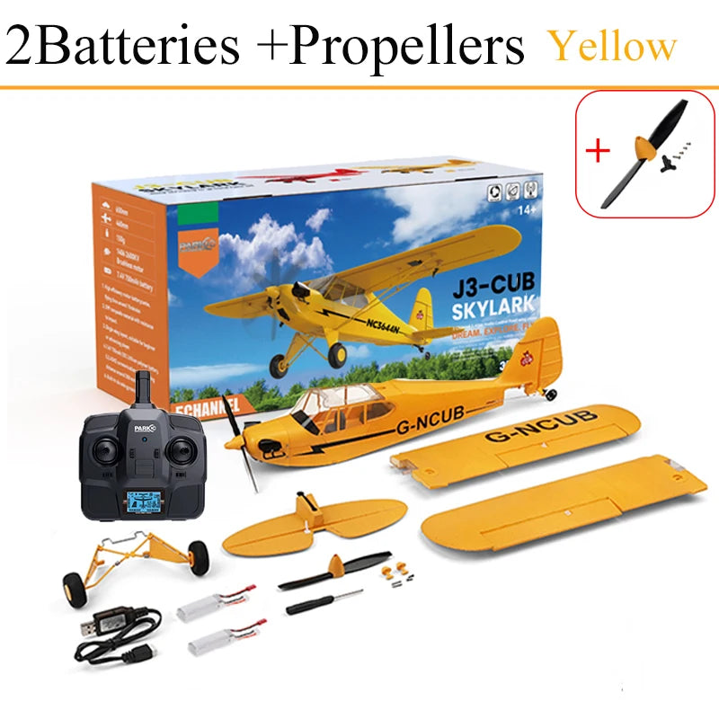 Hot Sale RC Plane RTF 2.4G Brushless Motor 3D/6G Remote Control Airplane  Wltoys A160 Upgraded J3-CUB Ready To Fly