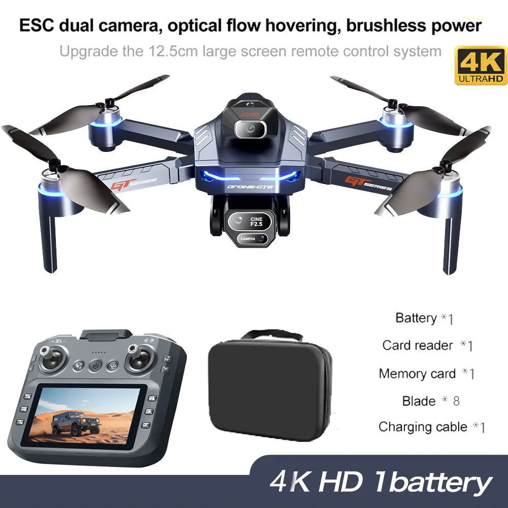 2025 New GT8 Drone GPS 8K Professional HD 360° Dual Cameras 5G WIFI Brushless Motors Obstacle Avoidance Foldable Quadcopter Toys