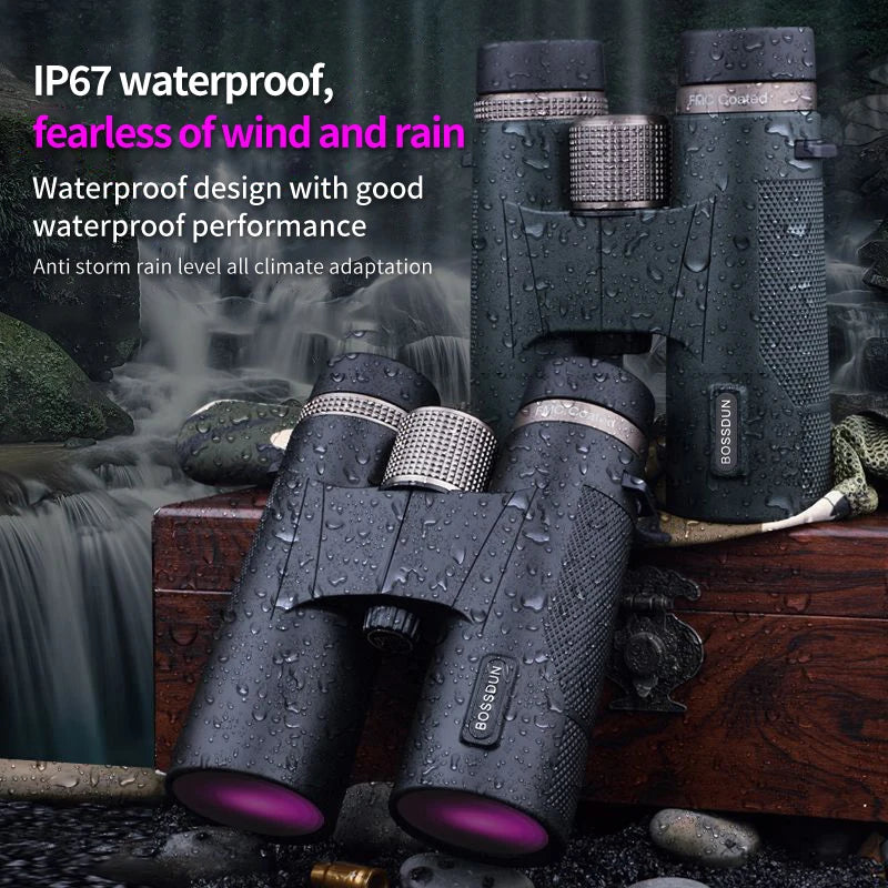 12x42 HD Professional Binoculars with ED Lens BAK4 Prism Waterproof Metal Body for Birdwatching Hunting Camping Travel Outdoor