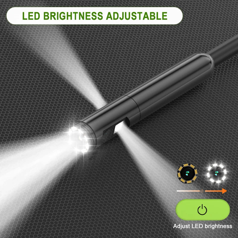 Industrial Endoscope 4.3'' IPS Screen Autofocus Camera HD1080P Single Dual Triple Lens USB Probe Car Inspection Borescope LEDs